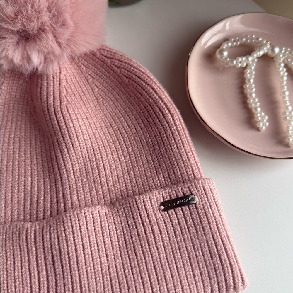 Steve Madden Blush Knit Beanie View 3